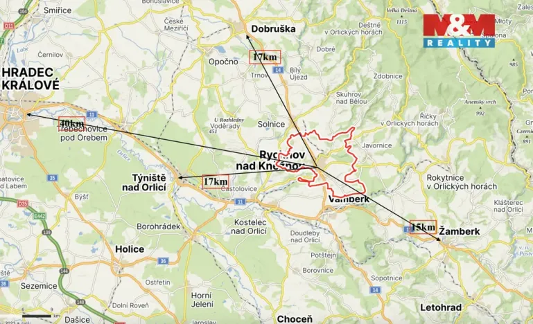 Pronájem rodinného domu, Rychnov nad Kněžnou, Městská Habrová, 80 m2