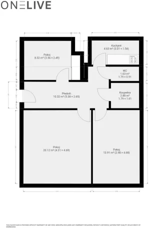 Pronájem bytu 3+1, Liberec, Hanychovská, 58 m2
