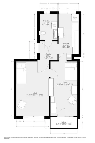 Pronájem bytu 2+1, Brno, Lužná, 55 m2