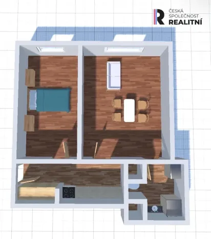 Pronájem bytu 2+kk, Praha - Vinohrady, V Horní Stromce, 45 m2