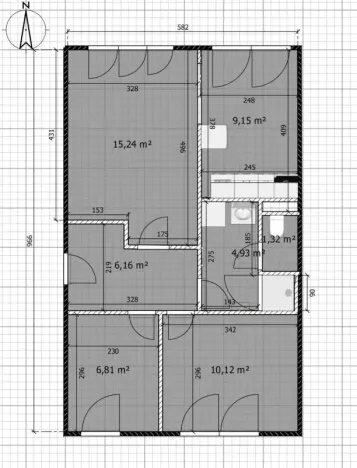Prodej bytu 3+1, Most, Růžová, 56 m2