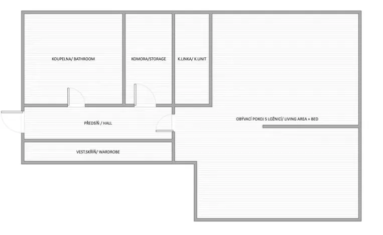 Pronájem bytu 1+kk, Praha - Žižkov, Bořivojova, 35 m2
