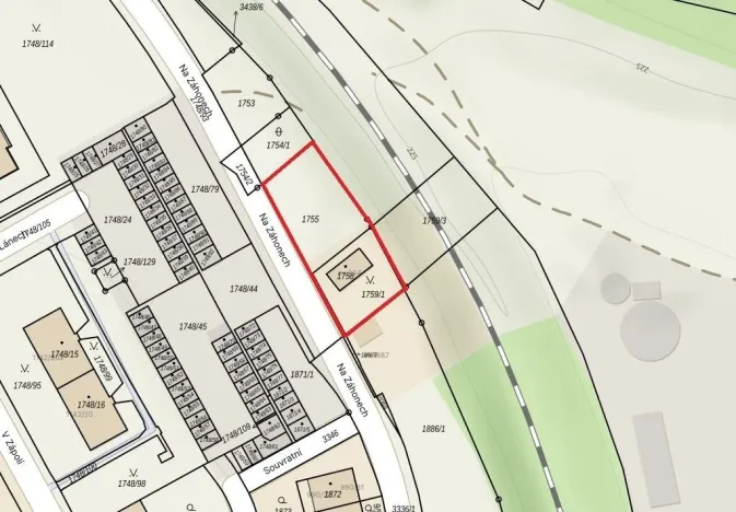 Pronájem komerčního pozemku, Praha, Na záhonech, 908 m2