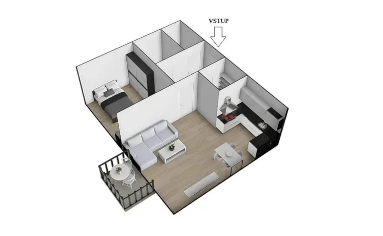 Prodej bytu 2+kk, Brno - Líšeň, Houbalova, 62 m2
