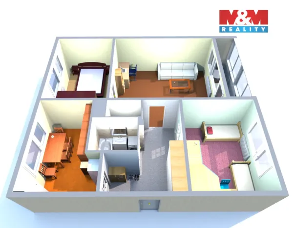 Prodej bytu 3+1, Česká Lípa, Jihlavská, 70 m2