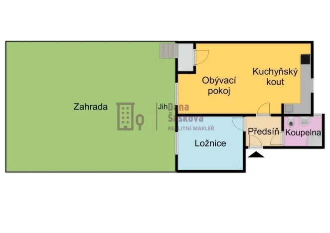 Pronájem bytu 2+kk, Jindřichův Hradec - Otín, 50 m2