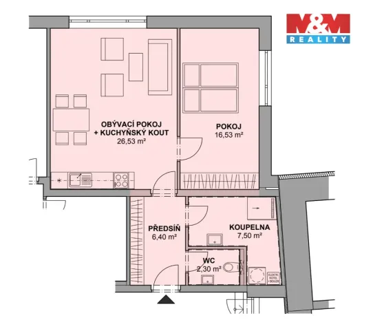 Pronájem bytu 2+kk, Letohrad, Václavské náměstí, 62 m2