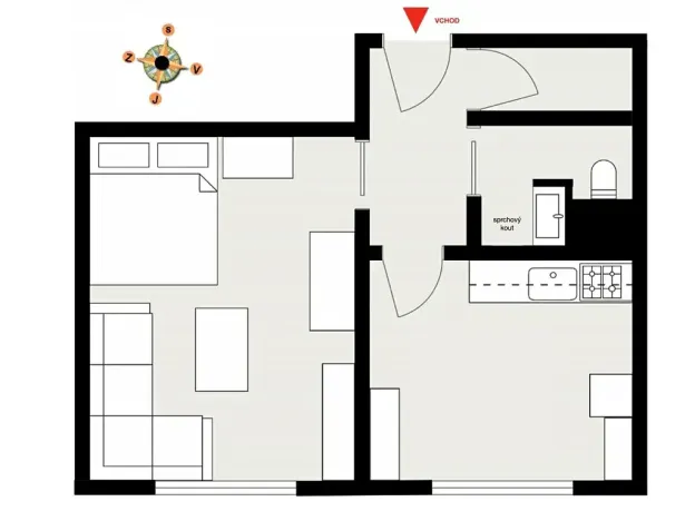 Prodej bytu 1+1, Vysoké Mýto, Pivovarská, 35 m2