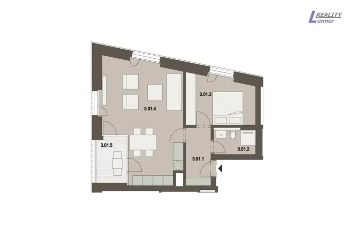 Pronájem bytu 2+kk, Praha - Třebonice, Do zahrádek II, 57 m2