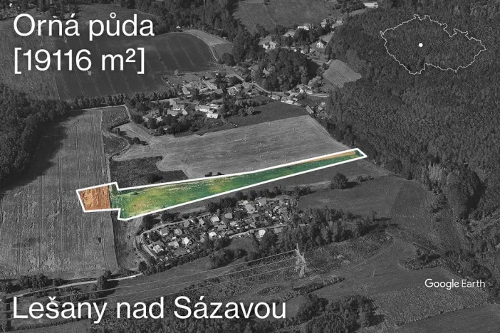 Prodej pole, Lešany, 19116 m2