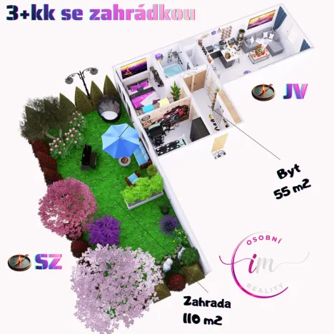 Prodej bytu 3+kk, Jihlava - Hruškové Dvory, 55 m2