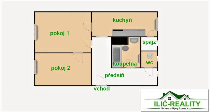 Prodej bytu 2+1, Plzeň, K Nádraží, 60 m2