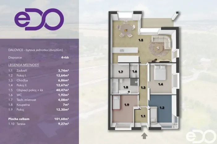 Prodej rodinného domu, Dalovice, 102 m2