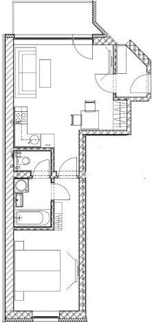 Pronájem bytu 2+kk, Brno, Anenská, 51 m2