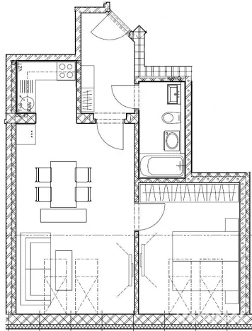 Pronájem bytu 2+kk, Brno, Anenská, 47 m2