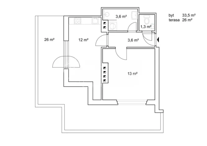 Pronájem bytu 2+kk, Praha - Veleslavín, Veleslavínská, 60 m2