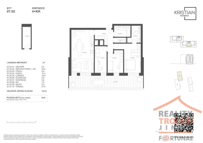 Prodej bytu 4+kk, Hradec Králové, Pod Zámečkem, 93 m2
