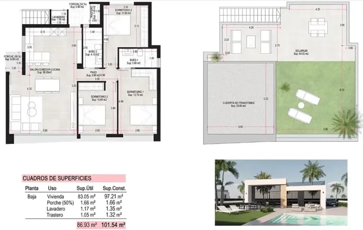 Prodej vily, Alhama de Murcia, Španělsko, 101 m2