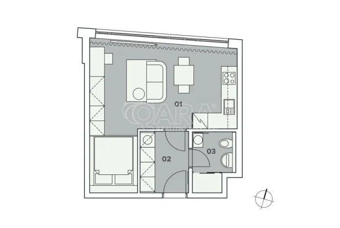 Pronájem bytu 1+kk, Praha - Karlín, Pobřežní, 35 m2