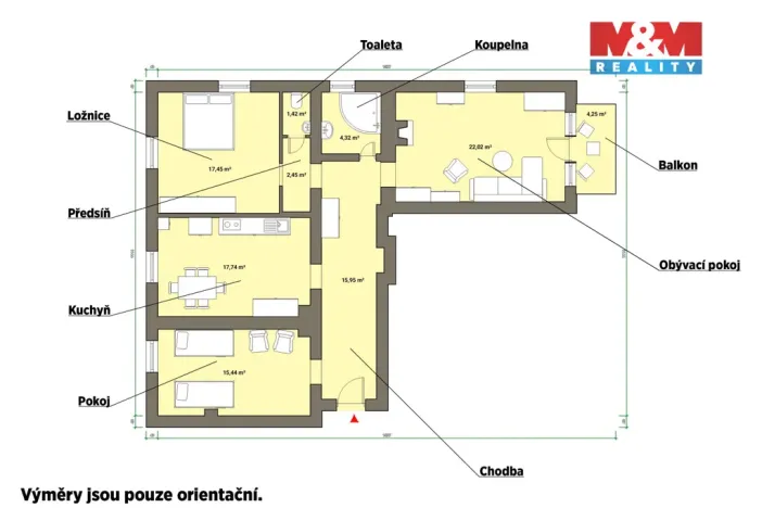 Pronájem bytu 3+1, Mariánské Lázně, Třebízského, 67 m2