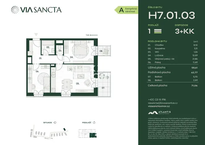 Prodej bytu 3+kk, Praha - Vinoř, Mladoboleslavská, 59 m2
