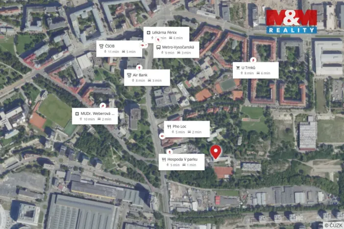 Pronájem bytu 1+kk, Praha - Vysočany, U Lidového domu, 17 m2