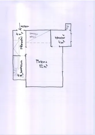 Pronájem bytu 1+kk, Praha - Břevnov, Nad Kajetánkou, 35 m2