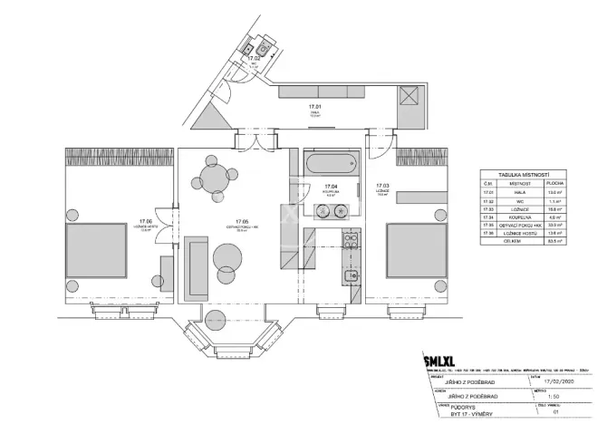 Pronájem bytu 3+kk, Praha - Vinohrady, náměstí Jiřího z Poděbrad, 92 m2