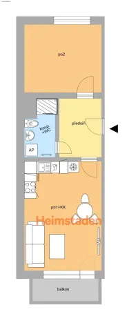 Pronájem bytu 2+kk, Ostrava - Moravská Ostrava, Sokolská třída, 42 m2
