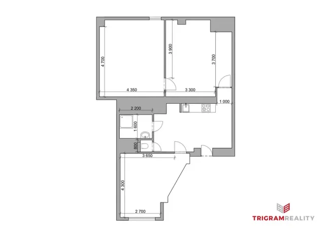 Pronájem bytu 3+1, Hradec Králové - Pražské Předměstí, Břetislavova, 77 m2