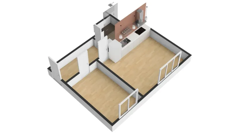 Pronájem bytu 2+kk, Praha - Žižkov, Jeseniova, 48 m2