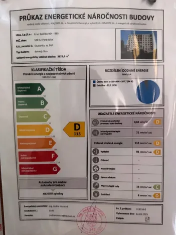 Pronájem bytu 1+1, Pardubice, Erno Košťála, 36 m2