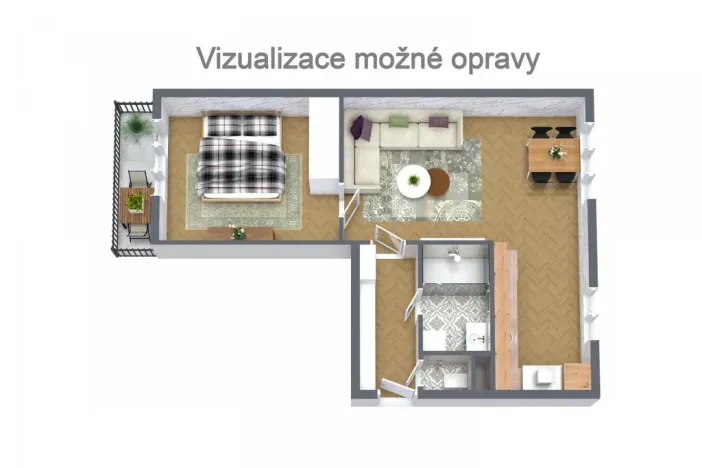 Prodej bytu 2+1, Ostrava - Poruba, Ukrajinská, 52 m2