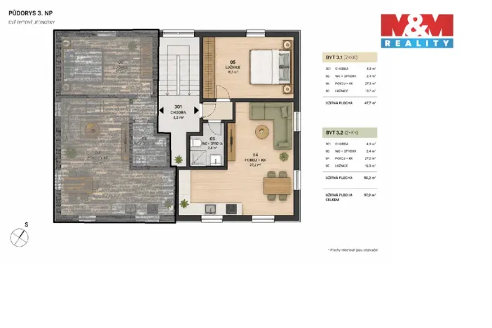 Prodej bytu 2+kk, Opočno, Nádražní, 47 m2