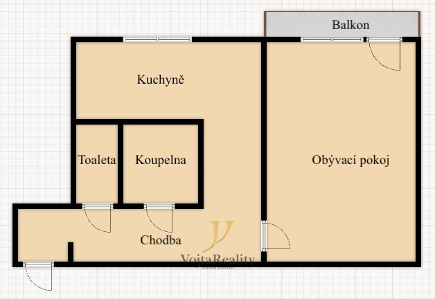 Pronájem bytu 1+1, Olomouc - Nová Ulice, Dělnická, 41 m2