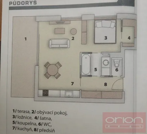 Pronájem bytu 1+kk, Praha - Vinohrady, Uruguayská, 60 m2