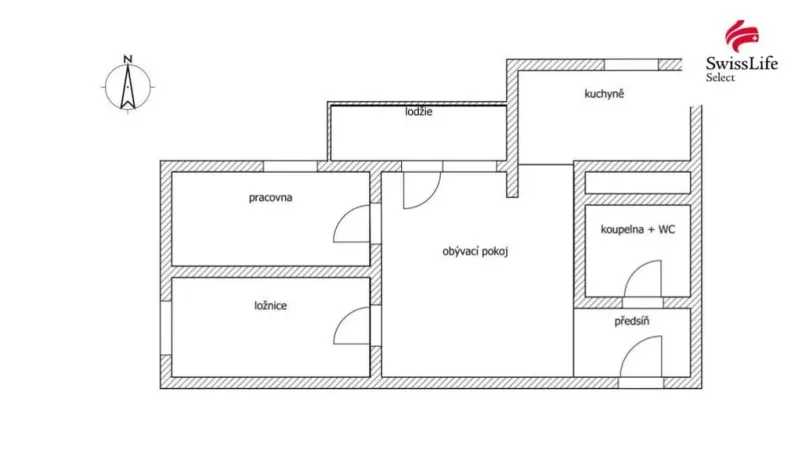 Pronájem bytu 3+1, Chrášťany, Žlutá, 57 m2