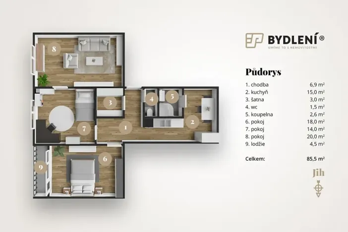Pronájem bytu 3+1, Teplice, Jugoslávská, 81 m2