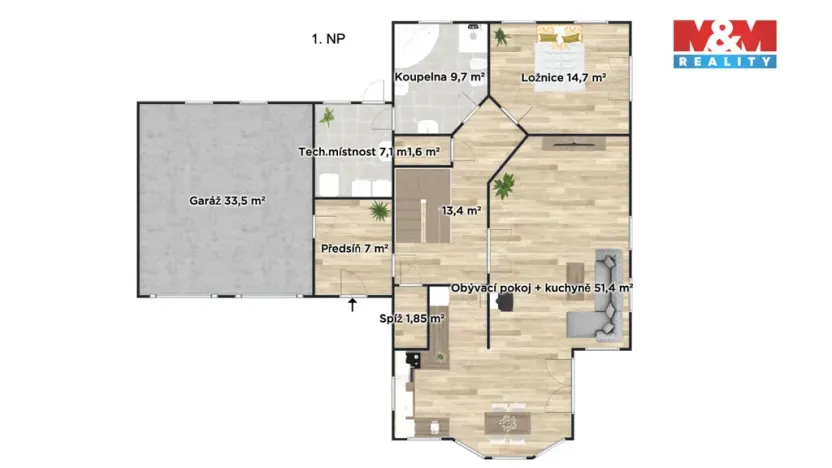Prodej rodinného domu, Přerov nad Labem, 236 m2