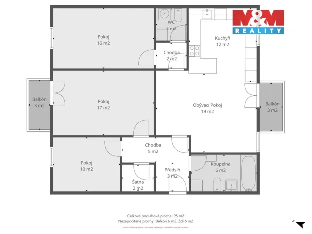 Prodej bytu 4+kk, Kladno - Kročehlavy, Generála Selnera, 103 m2