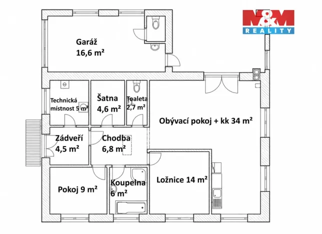 Prodej rodinného domu, Chleby, Járy Cimrmana, 104 m2
