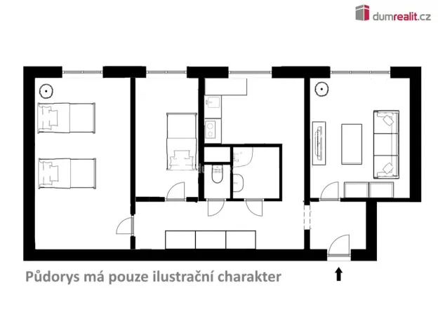 Prodej bytu 3+1, Český Krumlov - Domoradice, Urbinská, 67 m2