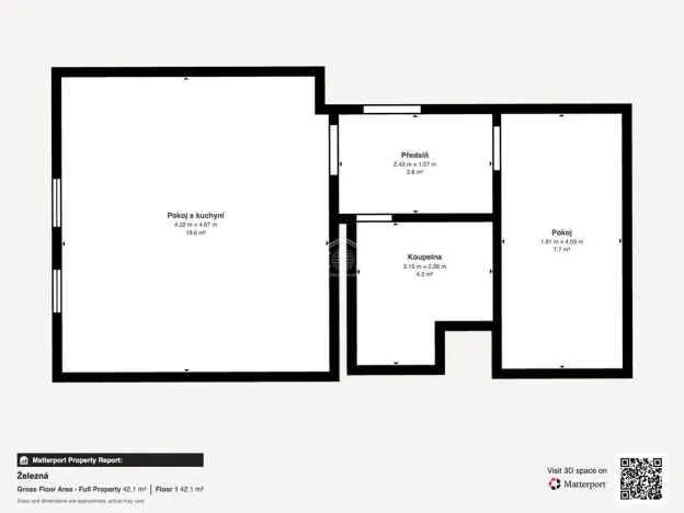 Prodej bytu 1+1, Ústí nad Labem - Neštěmice, Železná, 37 m2