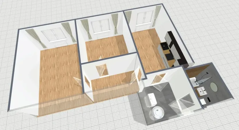 Pronájem bytu 3+kk, Cheb, Na Hradčanech, 69 m2