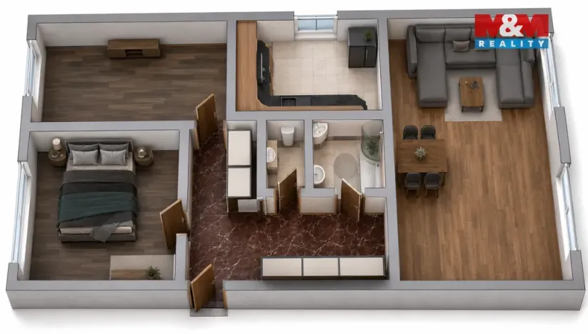 Prodej bytu 3+kk, Praha - Strašnice, Dürerova, 66 m2