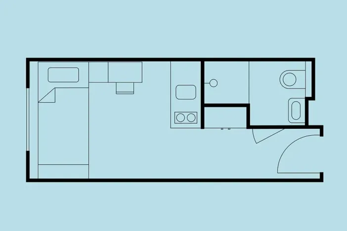 Pronájem bytu 1+kk, Praha - Holešovice, Na zátorách, 15 m2