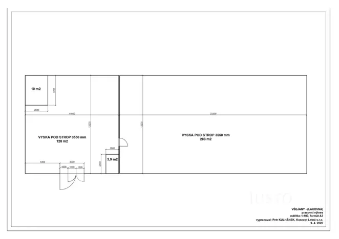 Pronájem skladu, Všejany, Na Prstýnku, 140 m2