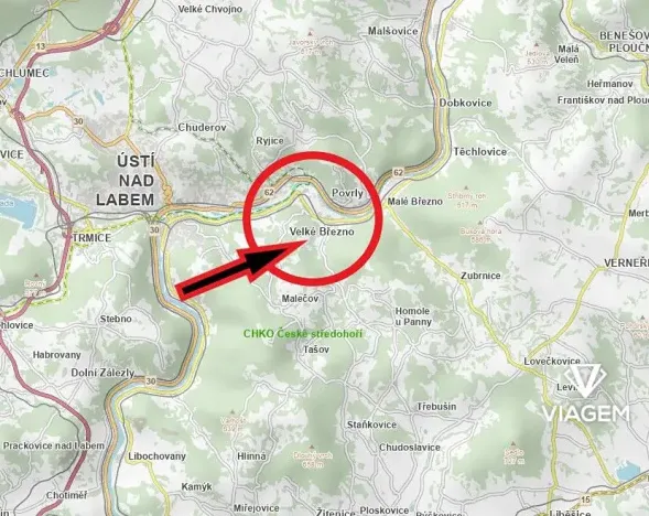 Prodej zahrady, Velké Březno, 1856 m2