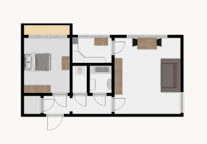 Pronájem bytu 2+1, Pardubice - Zelené Předměstí, nábřeží Závodu míru, 59 m2