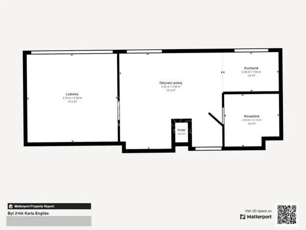 Pronájem bytu 2+kk, Praha - Smíchov, Karla Engliše, 38 m2
